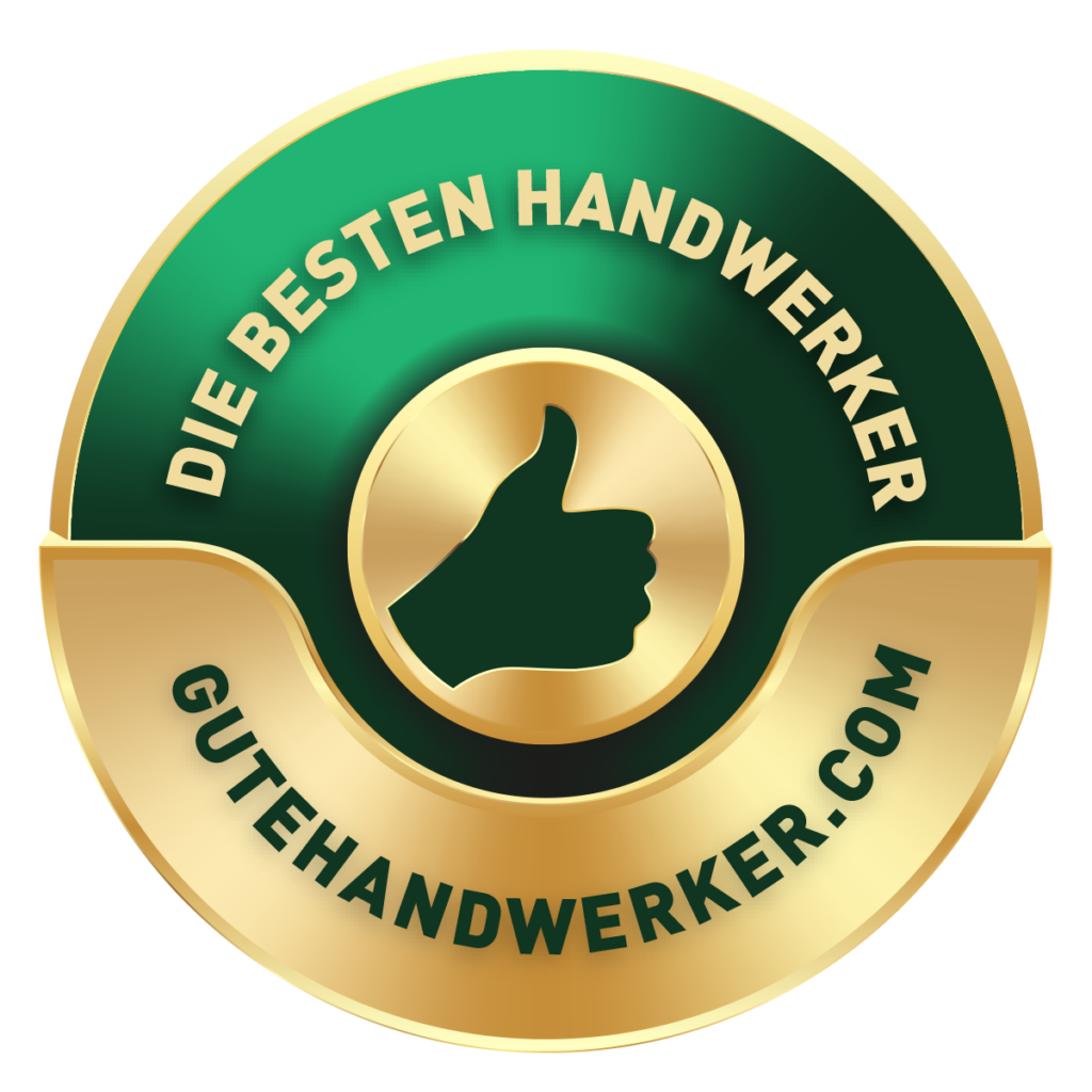 Qualitätssiegel "Die besten Handwerker" von gutehandwerker.com – geprüfte Handwerker mit Top-Bewertungen